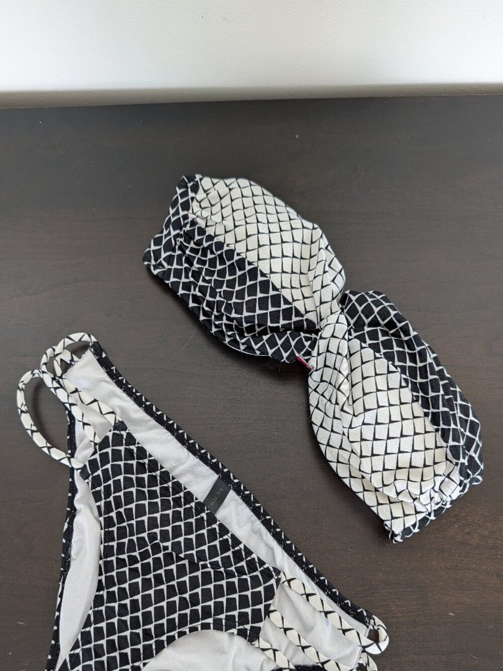 RARE Victoria's Secret Geo Diamond Bandeau Set | 32C Padded / XS